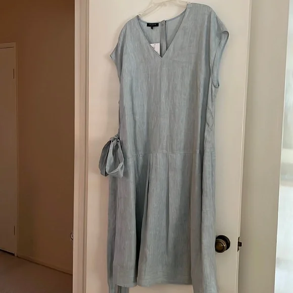 chinese dress ladies Lafayette 148 New York Silk & Linen-Blend Midi Dress